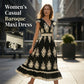 👗 50% RABATT! 🌸 Maxiklänning med V-ringning och barockmönster för kvinnor – Elegant, ledig & perfekt för sommarfester, bröllop eller romantiska utekvällar ✨