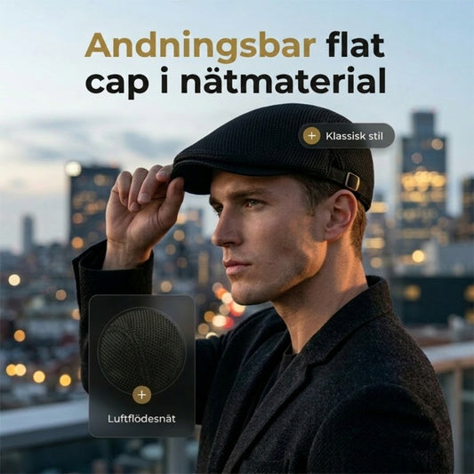 Andningsbar Gubbkeps med Justerbar Rem – Justerbar Passform & Klassisk Stil