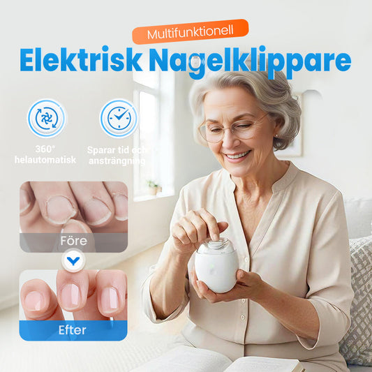 🔥 50 % RABATT! ✨ Automatisk nagelfil – 3 justerbara hastigheter, tyst, inbyggd LED-lampa för precisionsvård 💅✨
