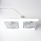 🌬️✨ Dubbel takfläkt med LED-ljus – modern design med fjärrkontroll för vardagsrum och sovrum