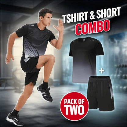 Sportset för herr med T-shirt & shorts