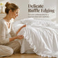 🛏️ 50% RABATT!✨ Enfärgat 4-delat sängklädesset med mjuka volangkanter, mjukt och mysigt för alla sovrum🌸