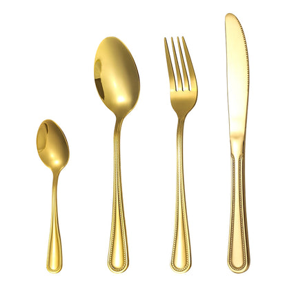 🍴 BLIXTREA: 50% RABATT! Bestickset 4 Delar i Rostfritt Stål – Spegelpolerad & Mikronaggad Egg för en Stilren Dukning ✨🍽️