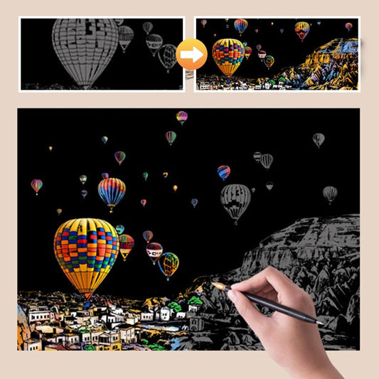 🚀50% rabatt 🧠🎨4-delars kreativt skrapmålningsset med verktyg