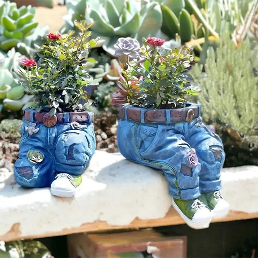 ✨50% RABATT NU!! ✨Kreativ 3D-jeansformad blomkruka