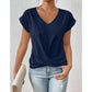 👚 50% RABATT! 💃 Elegant Kortärmad T-shirt med Vriden V-ringning – Mjukt Tyg, Figursydd Silhuett & Perfekt För En Stilren Vardagslook 🌸