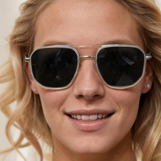 ✨Tidsbegränsat erbjudande: 50 % rabatt🥰 Geometriska polariserade solglasögon med dubbel ram – djärv stil, kristallklar syn!🕶️