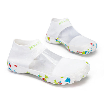 🏖️ 50% RABATT NU! 👟 Andningsbara Halksäkra Strandskor – Mesh + Stickat Överdel, Påskjutbar & Halksäker Sula 🌊