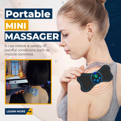✨50% RABATT NU! !✨ Bärbar Mini-massagedyna – Justerbar Intensitet för Nacke, Rygg, Midja & Ben 🔥
