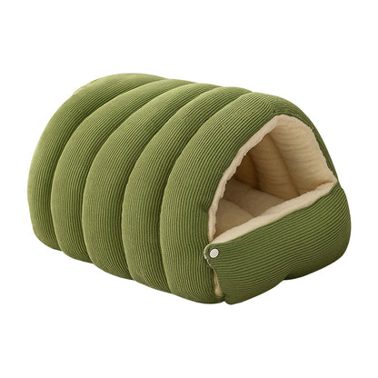 🛏️ 50% RABATT NU! ✨ Plyschgrotta för Husdjur - Extra mjuk och varm bädd med andningsbart design för katter och små hundar 🐾💤
