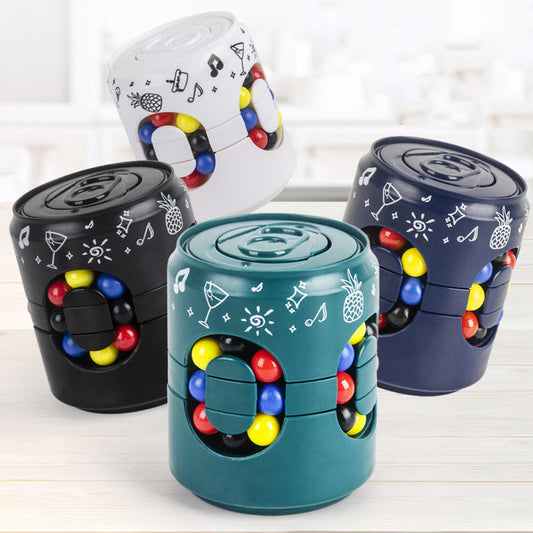 🌀 50% RABATT 🥫 2-i-1 utbildande burk-fidget-spinner, snurrar för kul & fokus 🎓