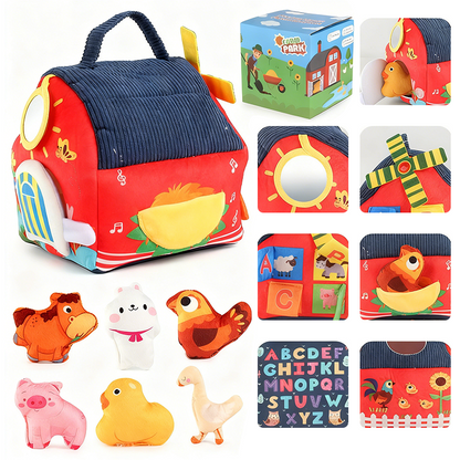 🐄 50% RABATT ✨ Interaktivt plyschbondgård set – mjuka plyschdjur, perfekt barnpresent🧰