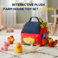 🐄 50% RABATT ✨ Interaktivt plyschbondgård set – mjuka plyschdjur, perfekt barnpresent🧰