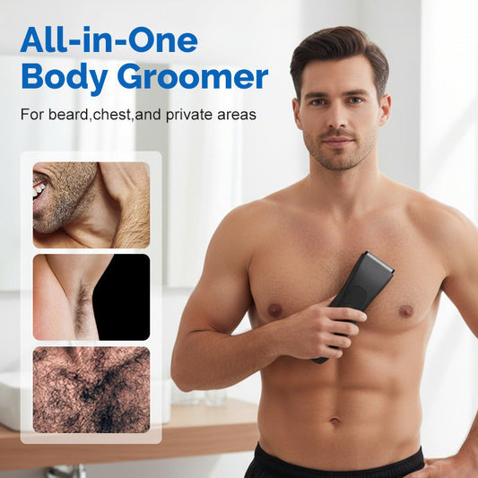 💈 50% RABATT NU! ✨ Digital Kroppstrimmer  – LCD-display, Vattentät & Olika Trimmhuvuden 📱⚡