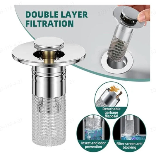 📢📢 KÖP 1 FÅ 1 GRATIS !! ⏰ Rostfritt Stål Golvbrunn Filter – Stoppa Hårstopp Innan De Börjar