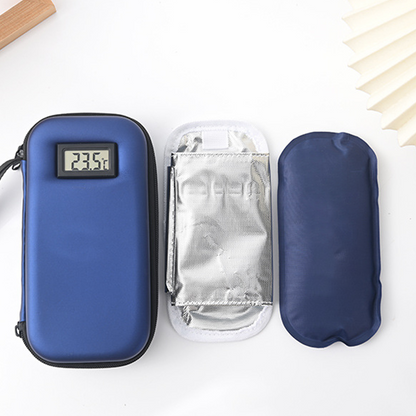 💊 50% RABATT NU! ❄️ Insulin Kylficka för Resor – Realtids Temp Visning & Återanvändbar Iskylning – Säker Meds Förvaring ✈️