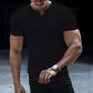 🏋️ 50% RABATT 👕 | Enfärgad Herr-T-shirt – Sportig Slimfit & Unik V-ringning