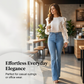 👖 50% RABATT! 💙 Högmidjade Utsvängda Stretchjeans för Kvinnor – Bekväm Passform, Retro Stil & Stretchigt Tyg 🌸