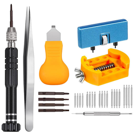 🕰️ 50% RABATT! 🔧 Verktygssats för Professionell Klockreparation – 13-i-1, Precisionsverktyg & Perfekt för Ur- & Glasögonreparation 🛠️