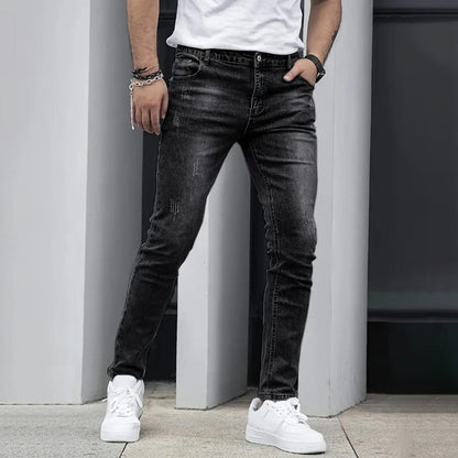 👖 55% RABATT! 🔥 Moderna Stretchjeans i Slim Fit – Vintage-tvättad, Bekväm Stretch & Perfekt för Vardagsbruk 💙