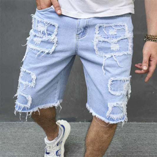 🩳 50% RABATT NU!🔥 Herr Rivna Jeansshorts – Djärv Street Style & Sommarkomfort – Distressed Denim Shorts 🛹