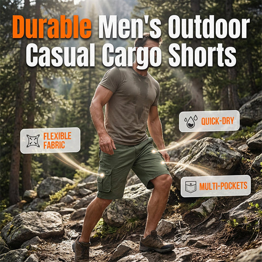 🩳 50% RABATT NU!🏕️ Herr Utomhus Cargo Shorts – Flera Fickor & Andningsbar – Hållbara Casual Sommarshorts 🔥