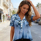 👚 60% RABATT! 🌸 Dam Elegant Blommönstrad Kortärmad Topp – Romantisk Design, Lätt Tyg & Perfekt För En Stilren Sommarlook ☀️