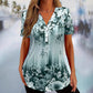 👚 60% RABATT! 🌸 Dam Elegant Blommönstrad Kortärmad Topp – Romantisk Design, Lätt Tyg & Perfekt För En Stilren Sommarlook ☀️