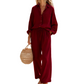 🌸 Vårrea 50 % RABATT 👕Elegant tvådelat set i linneimitation för damer
