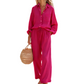 🌸 Vårrea 50 % RABATT 👕Elegant tvådelat set i linneimitation för damer