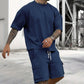 🔥50% RABATT!🔥 Herrarnas Casual Set med Kortärmat T-Shirt och Shorts🔥🔥Köp nu och få 20 kr rabatt!
