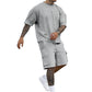 🔥50% RABATT!🔥 Herrarnas Casual Set med Kortärmat T-Shirt och Shorts🔥🔥Köp nu och få 20 kr rabatt!