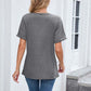 👚 50% RABATT! 🌸 Dam V-ringad Kortärmad Casual T-shirt – Andningsbar, Lätt & Perfekt För En Avslappnad Sommarlook ☀️