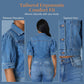 🧥 50% RABATT NU!🎀 Dam Puff Kort Ärm Croppad Denim Jacka – Vintage Detaljer & Mjuk Blandning – Smickrande Midja Snitt 🌟