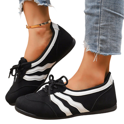 👟 60% RABATT! 🔥 Retro vågrandiga sneakers för dam – PU-läder, flexibel gummisula & bekväm passform 👟✨