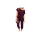 Avslappnad jumpsuit för dam med baraxlad design och korta ärmar