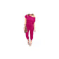 Avslappnad jumpsuit för dam med baraxlad design och korta ärmar