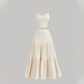👗50% RABATT!🌸 Högmidjad A-linje Kjol & Linne Set – 2-delat, Krinklat & Mångsidigt!