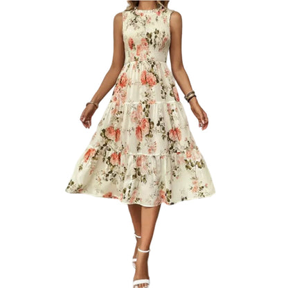 🥳2026 HOT SALE🥳💞Ärmlös vardagsklänning för damer med blommönster