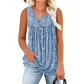 👚 50% RABATT NU! 🌸 Damtopp med Tryckt Mönster och Knappar – Andningsbart Tyg, Söt Design & Perfekt för Sommardagar ☀️