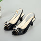 Kvinnors Eleganta Peep-toe Slingback Sandaler