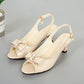 Kvinnors Eleganta Peep-toe Slingback Sandaler
