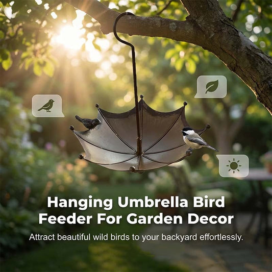 🦜 50% RABATT! 💦 Hängande paraply fågelmatare och badkar ☂️🐦
