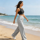 👖 50% RABATT NU! 💨 Kvinnors Högmidjade Vida Sweatpants – Ultrasofta, Andningsbara & Med Fickor – Perfekta För Hela Dagen ✨