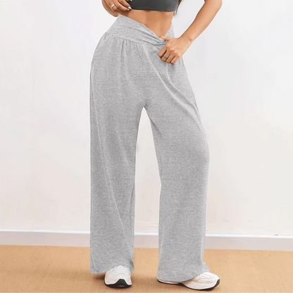 👖 50% RABATT NU! 💨 Kvinnors Högmidjade Vida Sweatpants – Ultrasofta, Andningsbara & Med Fickor – Perfekta För Hela Dagen ✨