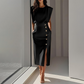 👗 50% RABATT! ✨Dam Midiklänning med Elegant Slits