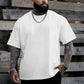 Herrar T-shirt med avslappnad passform och rund hals