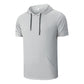 Herrhoodie med korta ärmar för fritid