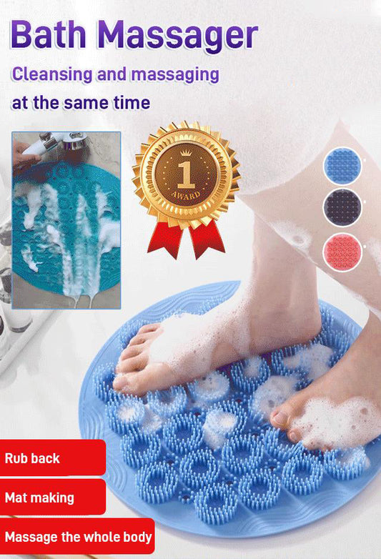 🔥50% RABATT NU!🛁Ryggskrubba för massage i badet – Enkel att använda för avslappnad badmassage✨