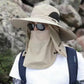 🔥 50% RABATT! 🔥🧢Vandringshatt med UPF 50+ – bred brätte, avtagbar ansiktsmask & ventilationshål ⛰️